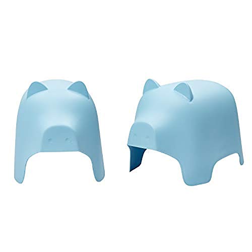 Find Bargain no branded Premium Plastic Stackable Kids Chairs, Pink Pig (Blue)