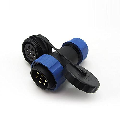 IP68 SP29 7Pin Aviation Connector Plug Straight&Socket Rear-nut Mount