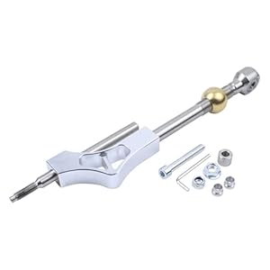 ApplianPar Silver Adjustable Shift Knob Extender Extension Short Shifter for Civic CRX B16 B18 B20 D16 Series Engine