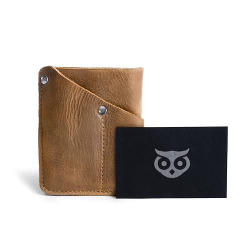 Image of Hide & Drink, Front Pocket Wallet Handmade from Full Grain Leather - Multi-tool Pouch, Card Holder, Money Organizer, Travel Accessories (Single Malt Mahogany)