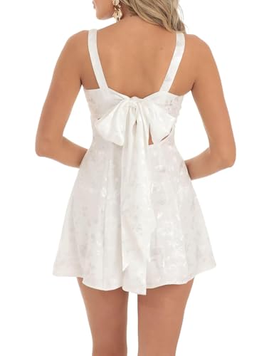 Satin Homecoming Dress for Teens Short Prom Dress V Neck Cocktail Mini Party Dress with Bow MR1094