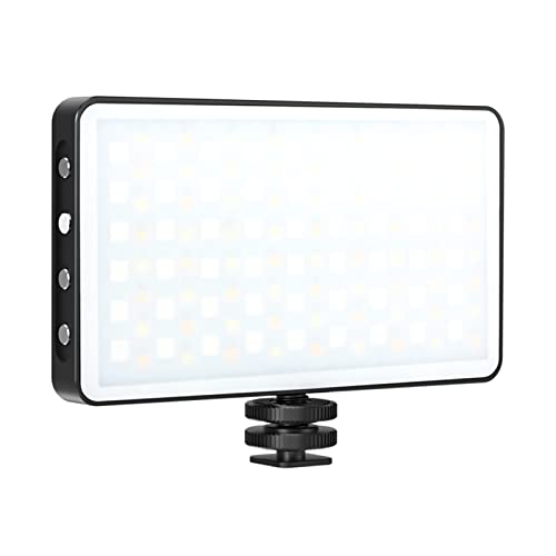 RGB Video Light, 10W Camera Light Panel with 3.7V 4000mAh Rechargeable Battery, Portable Light for Photography