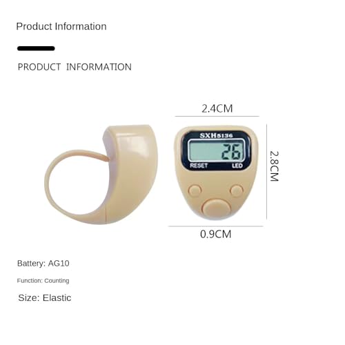 Image of SpiderJuice 99999 5 Digit Multiuse Digital Electronic Portable Mini Hand Tally Clicker Counter Finger Ring Mantra Jaap Device Machine Cricket Umpire Counting Zikr Ziker Dhikr (506)