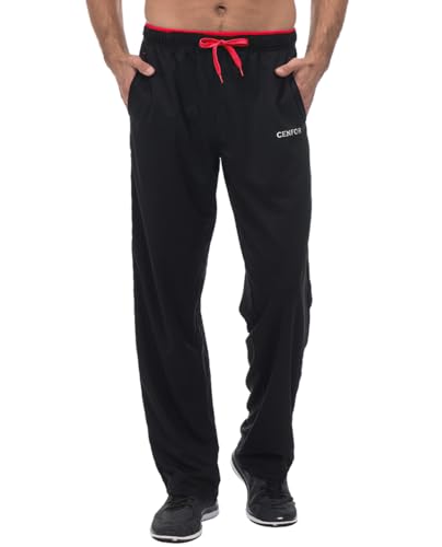 Amazon.com: CENFOR Men's Sweatpant with Pockets Open Bottom