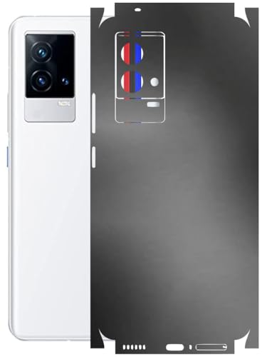Image of AtOdds - Full Body Back Screen Guard Protector Film - Lamination Wrap Skin Sticker Compatible with IQOO 9 | Scratchproof Matte Finish (Metallic Grey)