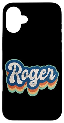 Roger �t�@�[�X�g�l�[�� �j�̎q ���B���e�[�W�X�^�C�� 70�N�� 80�N�� �p�[�\�i���C�Y �X�}�z�P�[�X iPhone 16 Plus �p