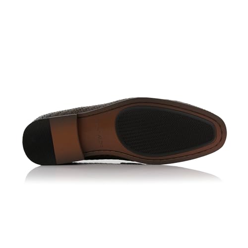 Image of Ferro Aldo Men's Classic Penny Loafers & Slip-On Dress Shoes | Woven, Floral, and Plaid Styles |