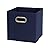 Household Essentials 81-1 Foldable Fabric Storage Bins | Set of 6 Cubby Cubes with Handles | Navy Blue, 6 lbs