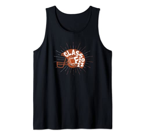 Senior Class Of 2022 High School Graduation Football Theme Tank Top