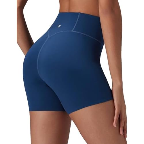 baleaf Freeleaf Broadway Women's Biker Shorts with Pockets, Dance Yoga Workout Gym Running 5" High Waist Short Pants