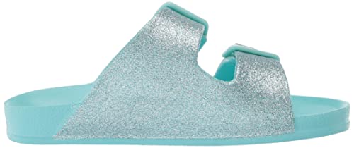 Skechers Girl's Foamies Cali Blast - Summer Sparkles Slide Sandal, Turquoise, 3 Little Kid