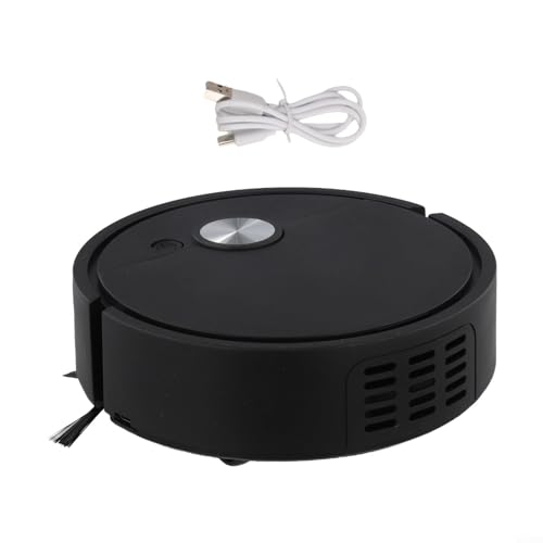 Roboter-Staubsauger, Fegen und Nasswischen, Bodenreiniger mit automatischer Bodenreinigung mit automatischem Punkt- und Kantenmodus (schwarz)