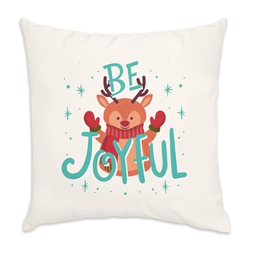 Coussin de Noël en Velours Blanc pour Déco de Salon Cocooning