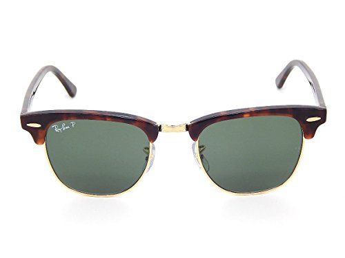 Image of New Ray Ban Clubmaster RB3016 990 /58 Tortoise / Grenn Classic Polarize 49mm Sunglasses