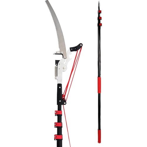 Telescopic Pole Saws,Professional Telescopic Tree Pruner Extendable Pruning Saw Gardening Landscaping Branch Saw Lopper Tools(24ft)