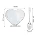 Efavormart 24 Pack | 2oz Mini Clear Plastic Heart-Shaped Dessert Parfait Cups with Spoons, Disposable or Reusable Pudding Snack Bowl Sets