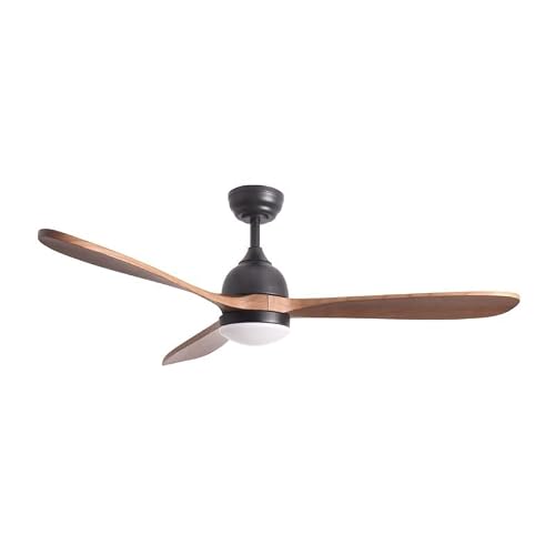 Sulion Ventilador de techo grande con luz led y mando a distancia, Tonda negro, Motor DC, 3 aspas, 6 velocidades Sulion Ventilador de techo grande con luz led y mando a distancia, Tonda negro, Motor DC, 3 aspas, 6 velocidades