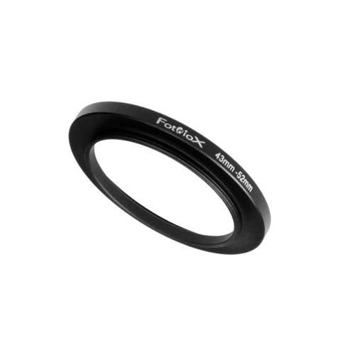 image for Fotodiox Metal Step Up Ring, Anodized Black Metal 43mm-52mm, 43-52 mm