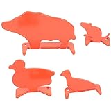 Kisangel 4stücke Edelstahl Schießscheiben Kompaktzug Mehrzweck Übung Ziele Training Leicht Präzises Werkzeug Stahlscheiben