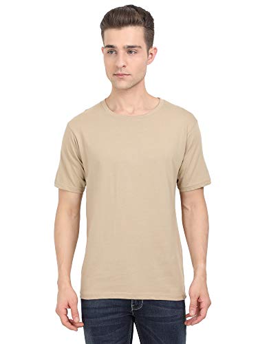Image of FLEXIMAA Men's Cotton Round Neck Plain Half Sleeve T-Shirt