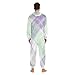 Yuiboo Pastel PlaidAdults Unisex One Piecing Womens Mens Pajamas Hooded Lounge Wear with Hood
