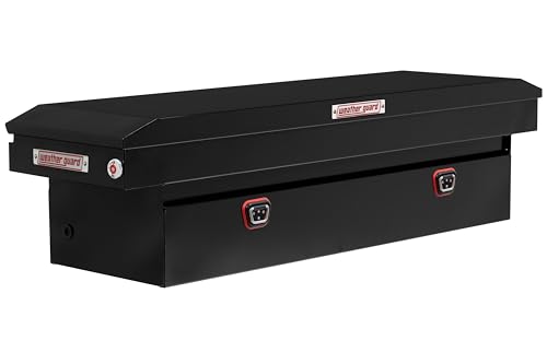 Image of Weather Guard Model 126-5-04 Saddle Truck Box, Steel, for Full Size Trucks, Standard Profile, Gloss Black, 11.0 cu ft Capacity