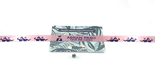 Pulseras de tela con mensaje: ABRAN PASO QUE ME CASO | Regalo original