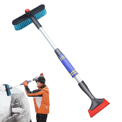 YRTUOP Pala de Nieve Portátil | 360° Pala De Hielo Giratoria con Rascador - Rascador de Hielo para Ventanas - para Coche Vehículo SUV Autocaravana Camping Ventanilla Parabrisas de Entrada