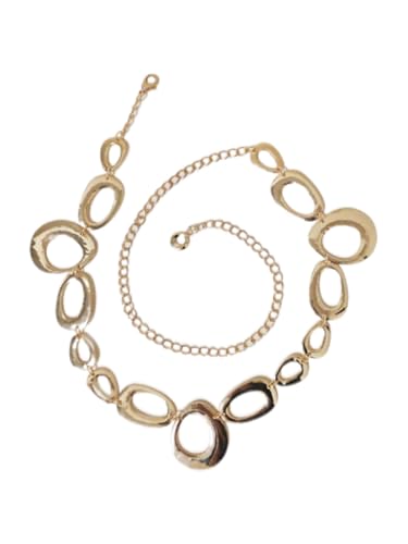 Verdusa Women's Metal Linked Chunky Chain Glamorous Belts Waist Accessories