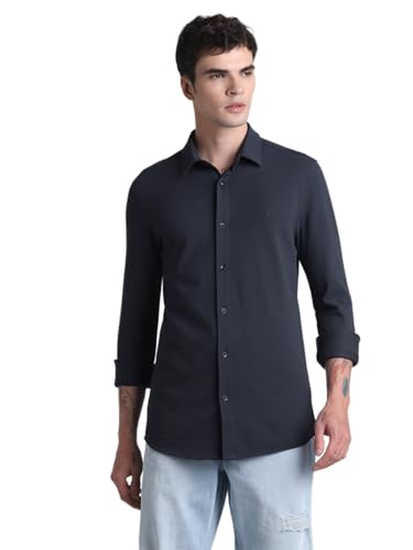 Image of Jack & Jones Men's Cotton Solid Slim Fit Shirt
