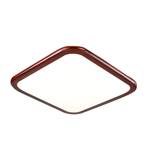 Plafonnier chinois moderne carré bois 45cm salon