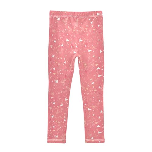 KLL Silver Glitter Pattern Shiny Sparkles Coral Toddler Girls Legging Soft High Waisted Lounge Pants Exercise2