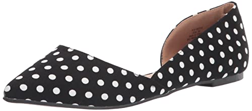 Journee Collection Womens Cortni Flat Black Dot 9 W