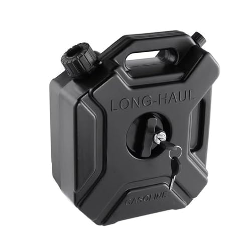 RVIFY Jerrican Essence Bidon d'essence Universel 3L/5L, Noir, réservoir de Secours, réservoir de Carburant Diesel Bidon Essence(3L with Lock)