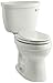 KOHLER Cimarron Comfort Height 1.28 Elongated Toilet with Class Five Technology and Right-Hand Trip Lever Less Seat