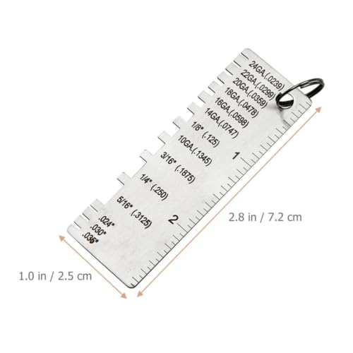 Calibradores de espesor de acero inoxidable, 3 piezas miniatura 2