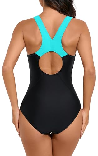 beautyin Women's One Piece Athletic Racerback Swimsuit Slimming Bathing Suit