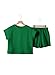 Dokotoo Lounge Sets For Women Comfy Summer Two Piece Set Crewneck Short Workout Track Suits Womens Fall Fashion Cruise Outfits For Women 2025 Teen Girls Pajamas Shorts Green Medium