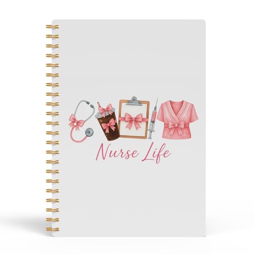 Carnet d'infirmière à spirale avec reliure plate pour notes de garde