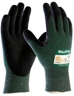 PIP MaxiFlex 8743 Green/Black XL Cut-Resistant Glove - 2 Cut Resistance - Nitrile Palm & Fingers Coating - 34-8743 [PRICE is per DOZEN]