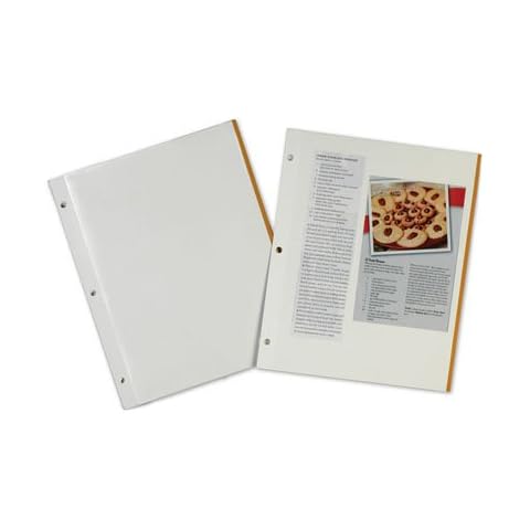 Meadowsweet Kitchens Self-Adhesive Magnetic Pages for Recipe Clippings for 3 Ring Binder Recipe Book - 12 Two-Sided Self-Adhesive Magnetic Protector Pages for Recipe clippings or Full Page Sheets Cover