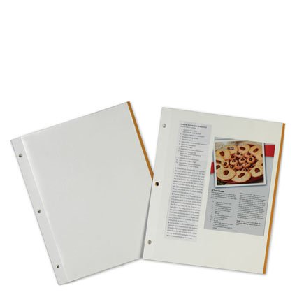 Meadowsweet Kitchens Self-Adhesive Magnetic Pages For Recipe Clippings For 3 Ring Binder Recipe Book - 12 Two-Sided Self-Adhesive Magnetic Protector Pages For Recipe Clippings Or Full Page Sheets