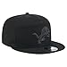 New Era Men's Black Detroit Lions Adventure Canvas Split Panel 9FIFTY Snapback Hat