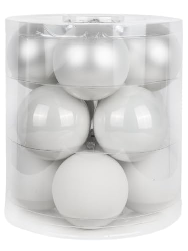 Magic Weihnachtskugeln Glas 8cm 12 STK. Christbaumkugeln Farbe: Just...