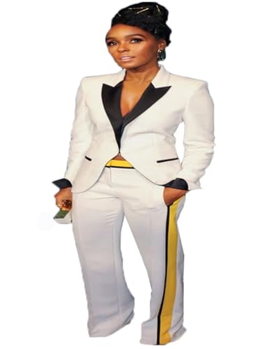 Women's Suit Peak Lapel Suit 2-Piece Casual Daily Business Jacket Pants