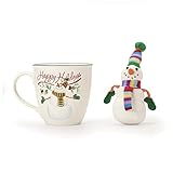 Pfaltzgraff Winterberry Mug Porcelain with Stuffed Snowman Ornament, 20 oz, Assorted