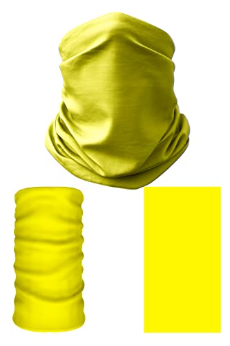 Multifunctional One Colour Yellow Seamless Knitting UV+ Neckerwear Face Mask Headband Bandana Do Rag Hairband