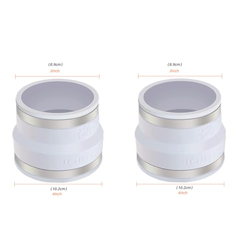 4 inch Radon Fan Installation Kit -Inline Centrifugal Fan with Rubber Couplers (4 inch x 3 inch) and Air Pressure Indicator