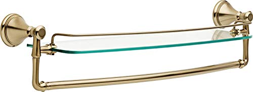 DELTA Cassidy 24 inch Glass Shelf, Champagne Bronze, Bathroom Accessories, 79711-CZ