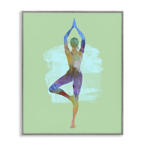 Abstract Portrait Exercise Yoga, 11 x 14 Inch Framed Giclée Print
